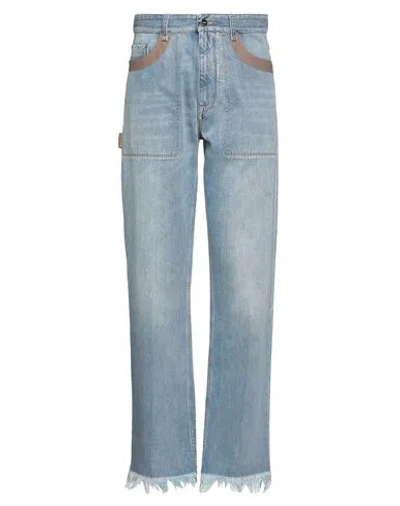 Fendi Man Jeans Blue Size 32w-34l Cotton