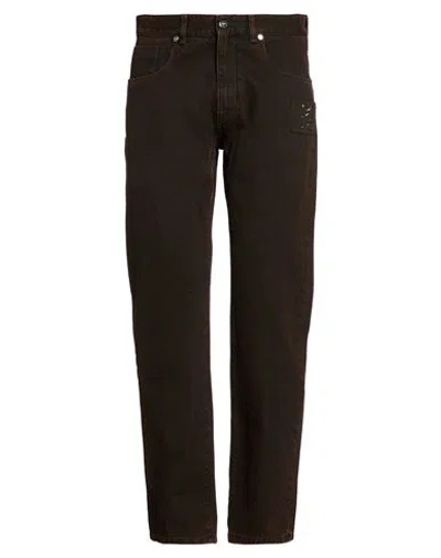 Fendi Man Jeans Chocolate Brown Size 34w-34l Cotton