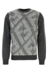 Fendi Embroidered Wool Blend Sweater In Multicolor