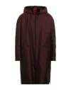 Fendi Man Overcoat Burgundy Size 44 Polyester In Red