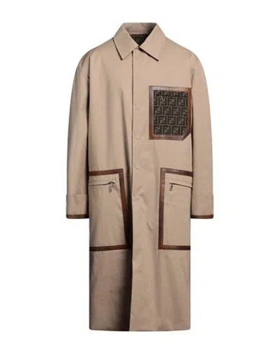 Fendi Logo Monogram Reversible Trench Coat In Neutral