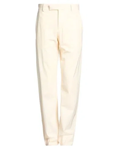 Fendi Man Pants Ivory Size 32 Virgin Wool In Yellow