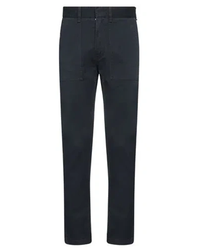 Fendi Man Pants Navy Size 30w-34l Cotton, Elastane In Navy Blue