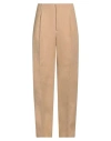 Fendi Man Pants Sand Size 34 Paper Yarn In Beige
