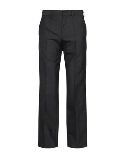 Fendi Man Pants Steel Grey Size 34 Wool In Black