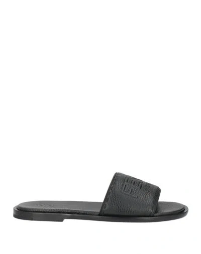Fendi Man Sandals Black Size 7.5 Leather