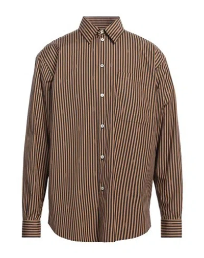 FENDI FENDI MAN SHIRT BROWN SIZE L COTTON