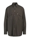 Fendi Wool Shirt With Back Yoke And Chest Pockets In Gray