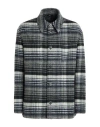 Fendi Checked Virgin Wool Overshirt Withdouble Breast Pocket In Gray