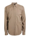 Fendi Man Shirt Khaki Size 15 ¾ Virgin Wool