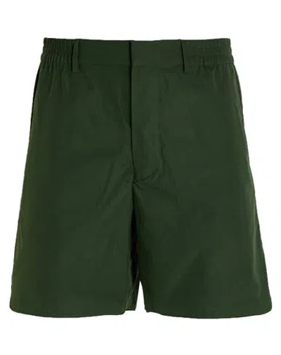 Fendi Man Shorts & Bermuda Shorts Military Green Size 30 Cotton