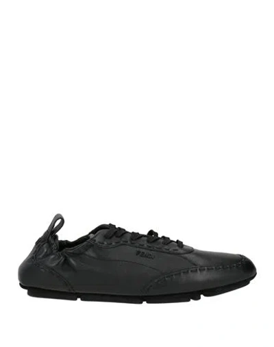 Fendi Man Sneakers Black Size 9.5 Calfskin