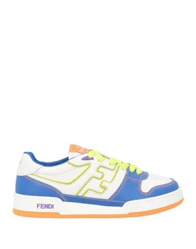 FENDI FENDI MAN SNEAKERS OFF WHITE SIZE 9 LEATHER