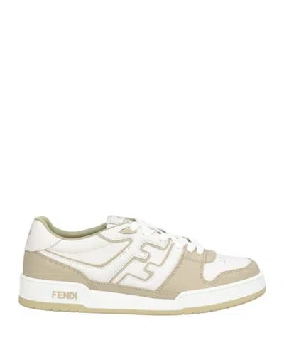 Fendi Men Leather Sneakers With Ff Lateral Logo In Multi