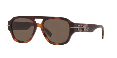 Fendi Man Sunglass Graphy Fe40130i In Brown