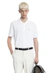 Fendi Ff Cotton Piqué Polo Shirt In White
