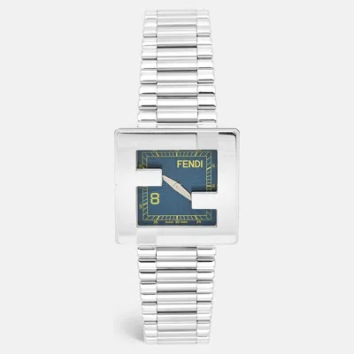 Pre-owned Fendi Mania Kfe-f132010101 Men's Wristwatch 40 Mm In Silver