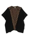 Fendi Signature Ff-pattern Print Cape In Black