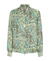 Fendi Map Reversible Long-sleeved Shirt In Green