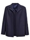 Fendi Single-breasted Jacket With No Visible External Buttons In Mirto