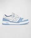 Fendi Flat Sole Calfskin Paneled Sneakers In Multi