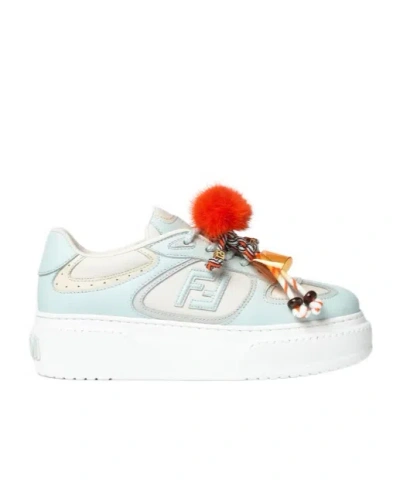 Fendi Low-top Sporty Sneakers With Embellishments In Multi
