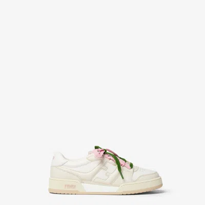 Fendi Match Low-top Sneakers In White