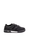 Fendi Low-top Round Toe Rubber Sole Sneakers In Gray