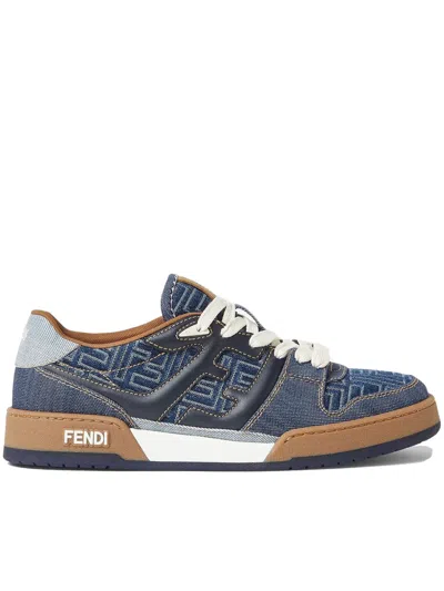 Fendi Match Denim F Shoes In Multi