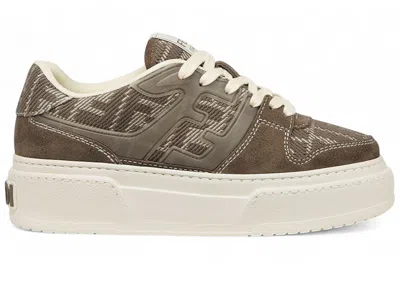 Pre-owned Fendi Match Fabric Low (women's) Sneakers In Brown