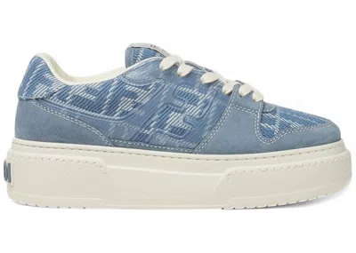 Pre-owned Fendi Match Fabric Low (women's) Sneakers In Light Blue