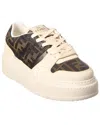 Fendi Match Ff Jacquard & Suede Platform Sneaker In Brown