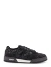 Fendi Low-top Round Toe Rubber Sole Sneakers