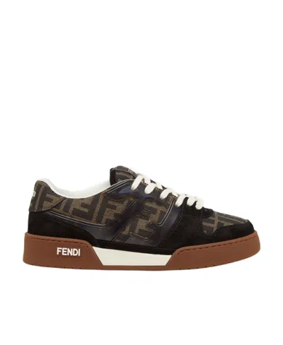 FENDI FENDI MATCH FF JACQUARD LOW-TOP SNEAKERS