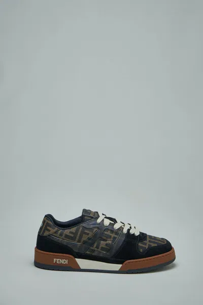 FENDI MATCH FF JACQUARD LOW-TOP SNEAKERS