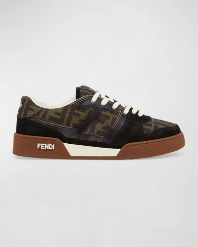 FENDI MATCH FF JACQUARD LOW-TOP SNEAKERS