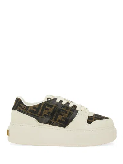 Fendi Match" Lace-up Sneaker In White