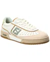 Fendi Woman Sneakers White Size 7 Calfskin In Green