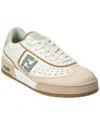 Fendi Woman Sneakers White Size 7 Calfskin In Green