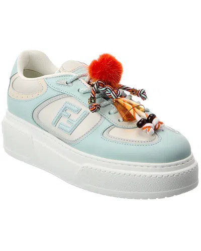 FENDI FENDI MATCH LEATHER PLATFORM SNEAKER