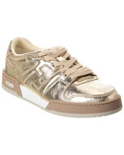 Fendi Metallic Low-top Sneakers In White