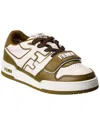 Fendi Green Match Leather Sneakers In Green