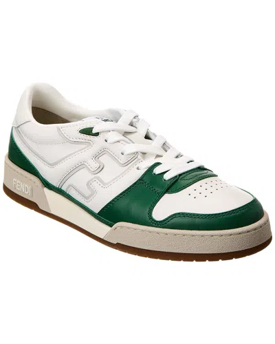 Fendi Men Leather Sneakers With Ff Lateral Logo In Multi