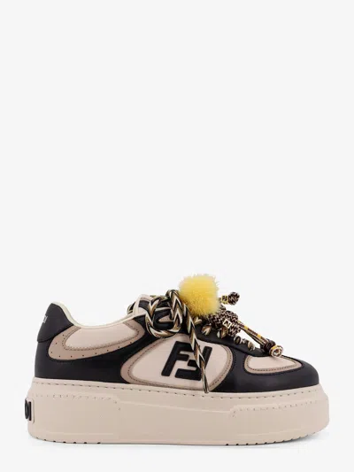 Fendi Match Platform Sneakers In Black