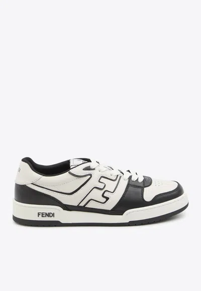 FENDI MATCH LEATHER SNEAKERS
