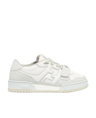 Fendi Match Platform Logo Sneakers In White