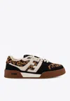 Fendi Match Leopard Print Low-top Sneakers In Multi