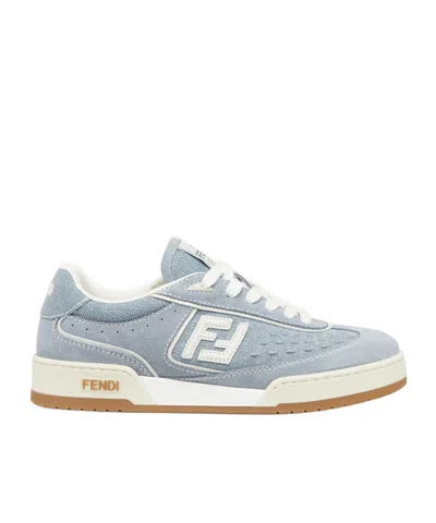 FENDI FENDI MATCH DENIM LOW-TOP SNEAKERS
