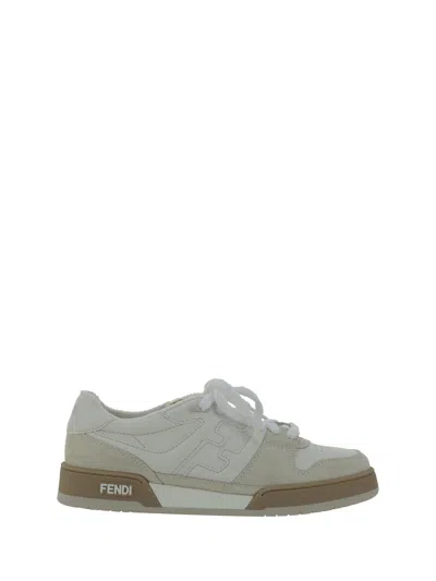 Fendi Match Low Sneakers In Ice+bianco +ice