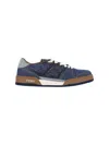 Fendi Match Denim Ff Embossed Sneakers Blue In Black